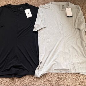 Nike Yoga Black and Gray Short Sleeve Tees - NEW